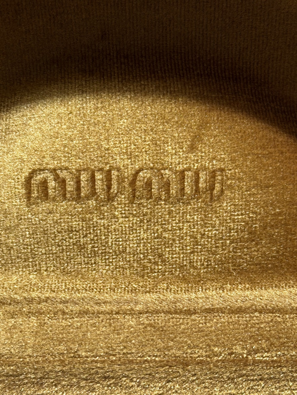 Miu Miu Velvet Sunglasses Case in Golden - Picture 6 of 7